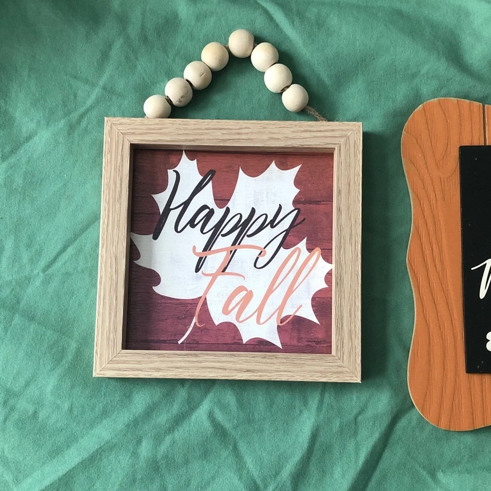 Happy Fall & Meals & Memories Decorative Wall Sign Set